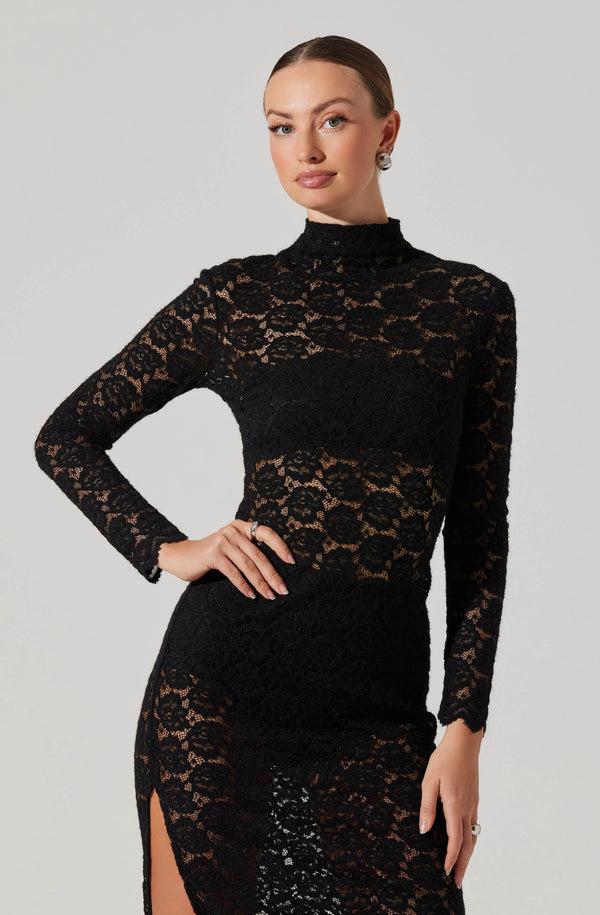 Astr The Label Elmy Lace Midi Dress