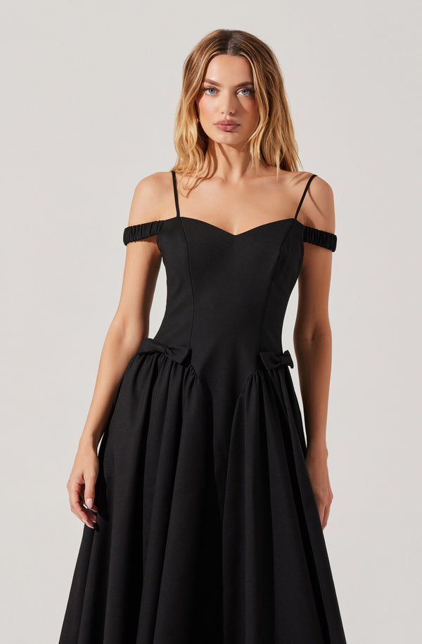 Astr The Label Elvinia Off Shoulder Midi Dress