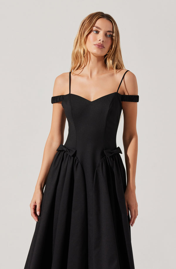 Astr The Label Elvinia Off Shoulder Midi Dress