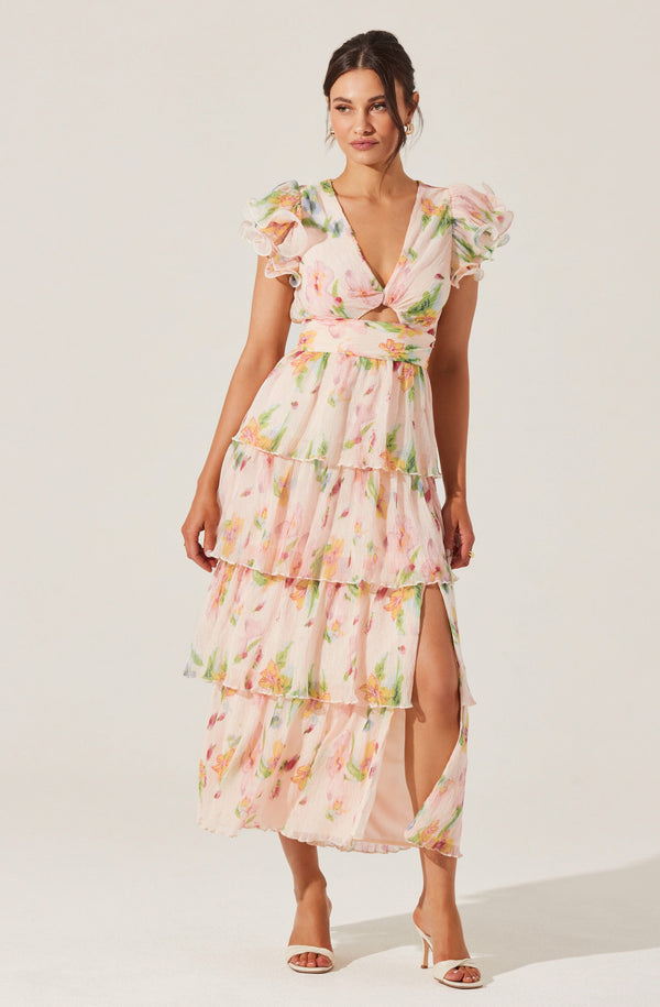 Astr The Label Emporia Floral Tiered Maxi Dress