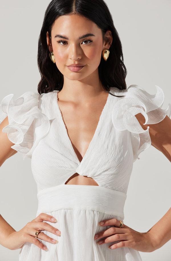 Astr The Label Emporia Tiered Tulle Midi Dress