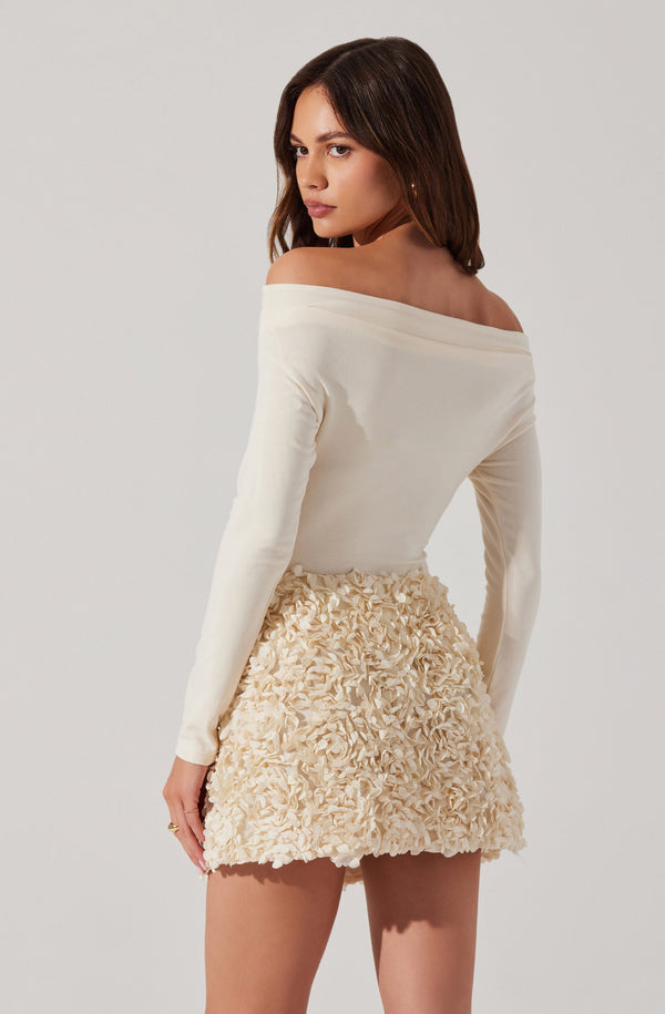 Astr The Label Ena Rosette Mini Skirt