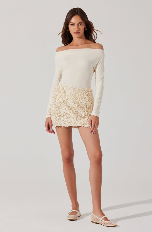 astr the label Ena Rosette Mini Skirt