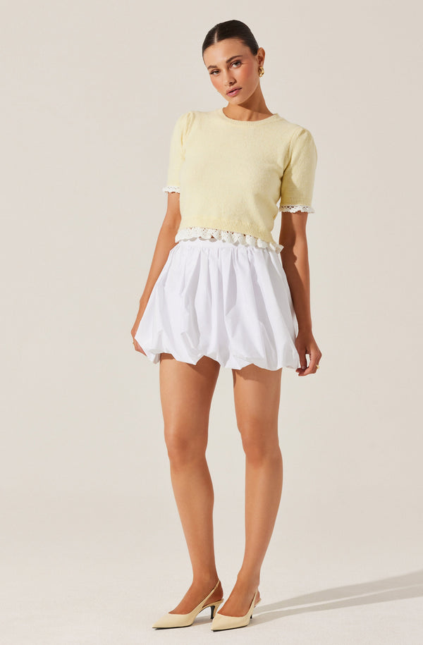 Astr The Label Essy Lace Trim Sweater