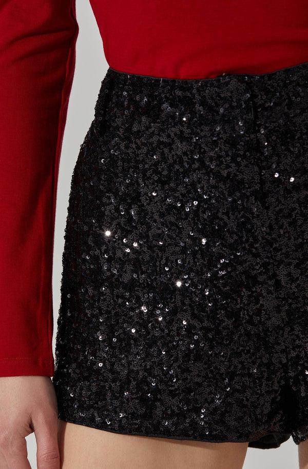 Astr The Label Everette Sequin Shorts