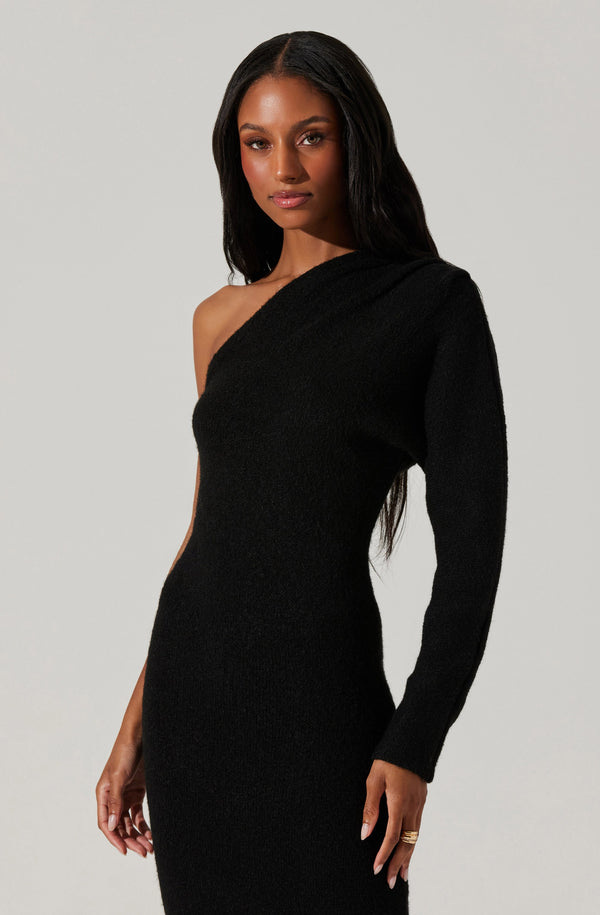 Astr The Label Finola One Shoulder Sweater Dress