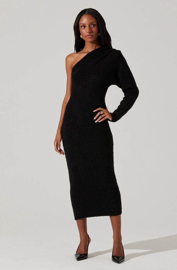 Astr The Label Finola One Shoulder Sweater Dress