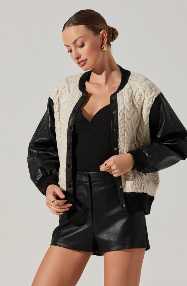 Astr The Label Fionn Contrast Bomber Jacket