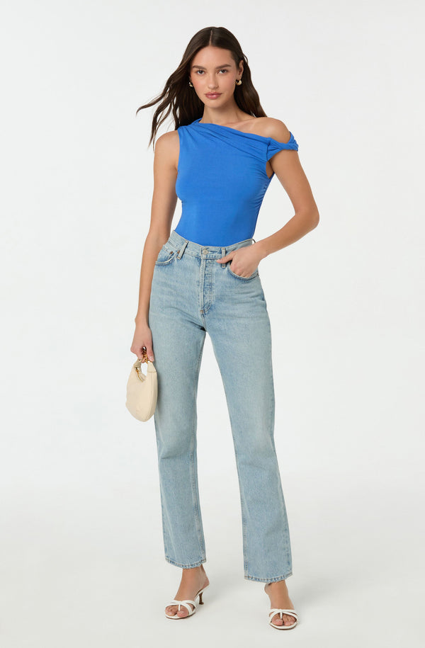 Astr The Label Fiora Asymmetrical Bodysuit