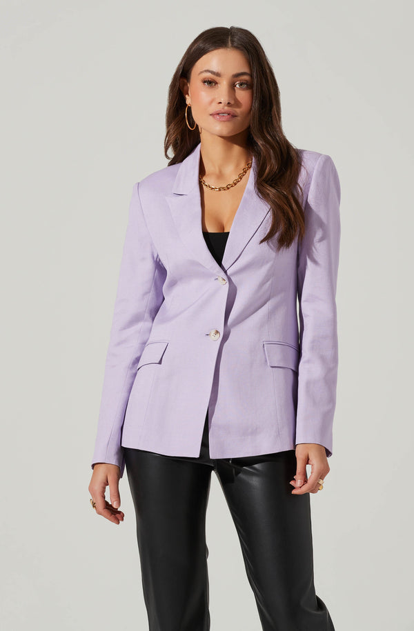 Astr The Label Fitted Buttoned Blazer