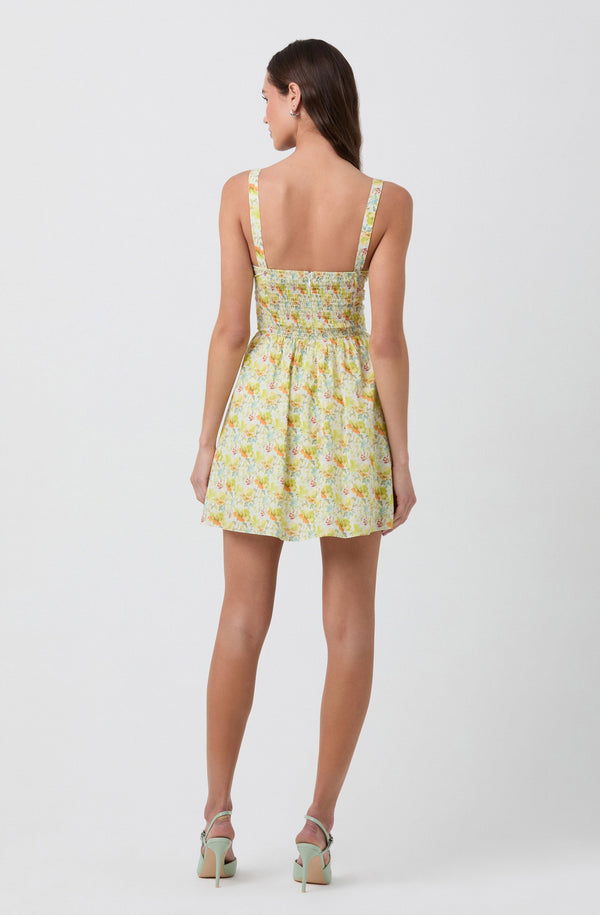 Astr The Label Floral Milkmaid Mini Dress