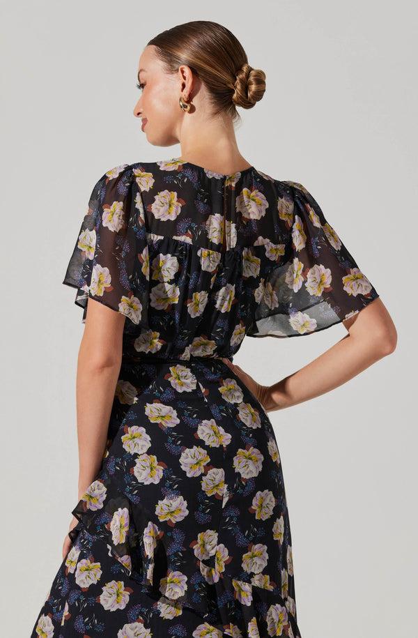 Astr The Label Floramae Floral Midi Dress