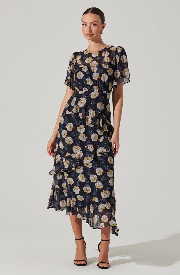 astr the label Floramae Floral Midi Dress