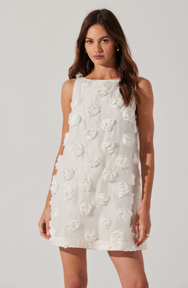 Astr The Label Floria 3D Floral Appliqué Dress