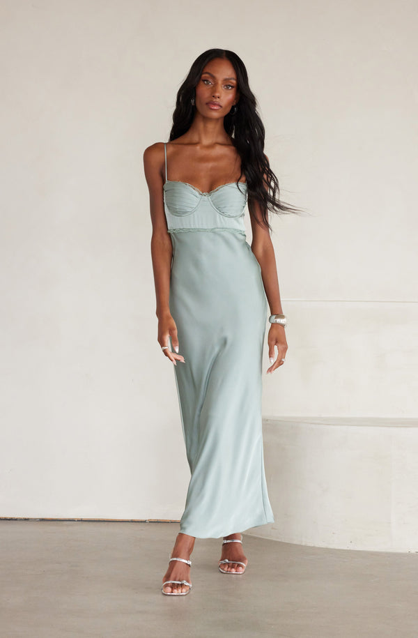 astr the label Florianne Satin Maxi Dress