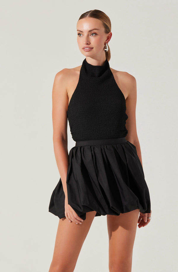 astr the label Gwyneth Textured Halter Neck Top