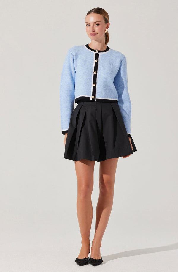 Astr The Label Hattie Contrast Trim Cardigan