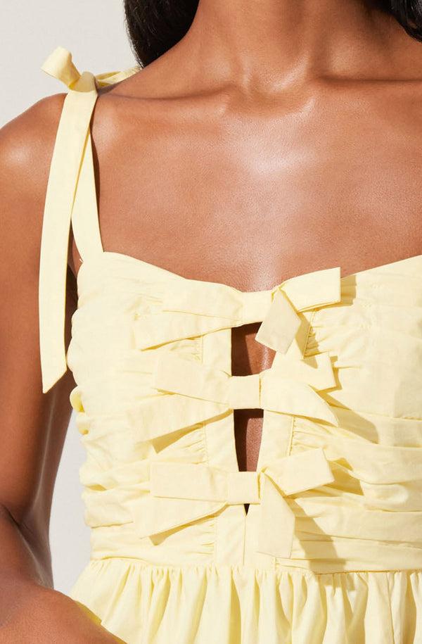 Astr The Label Helia Bow Front Midi Dress