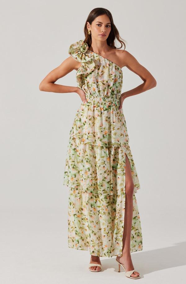 Astr The Label Imelda One Shoulder Maxi Dress