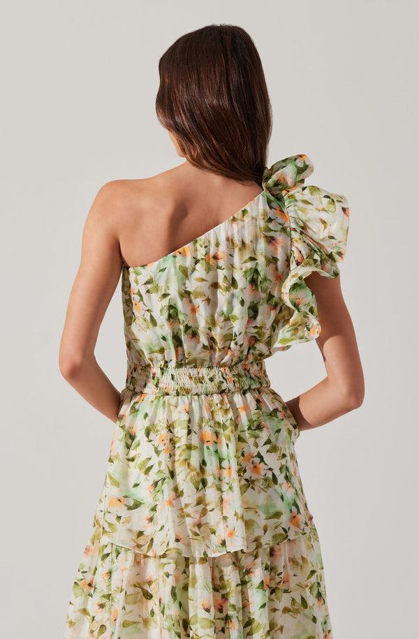 Astr The Label Imelda One Shoulder Maxi Dress