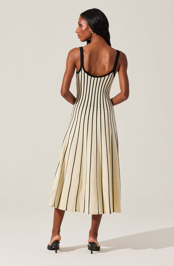 Astr The Label Irecia Stripe Sweater Midi Dress