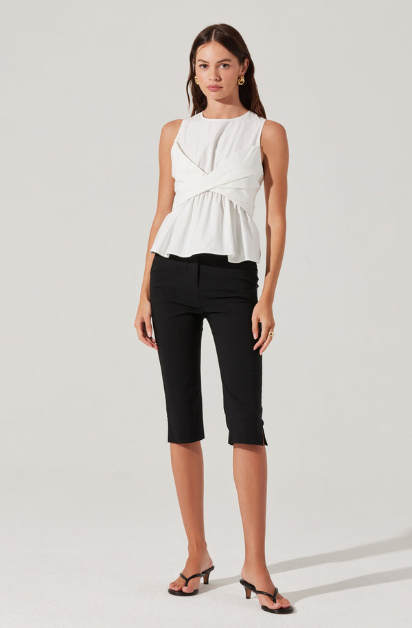 Astr The Label Isela Sleeveless Crossover Top