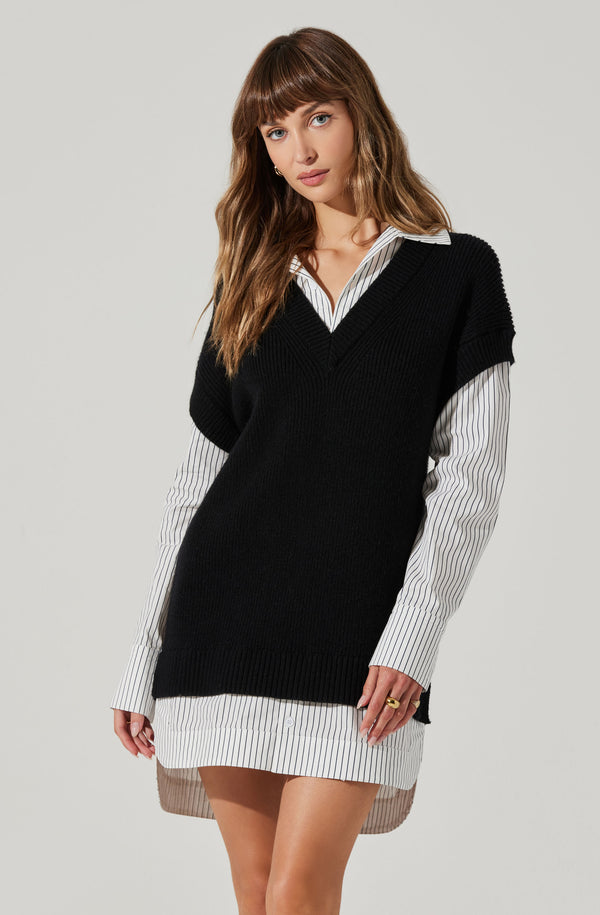 Astr The Label Ishilly Layered Sweater Dress