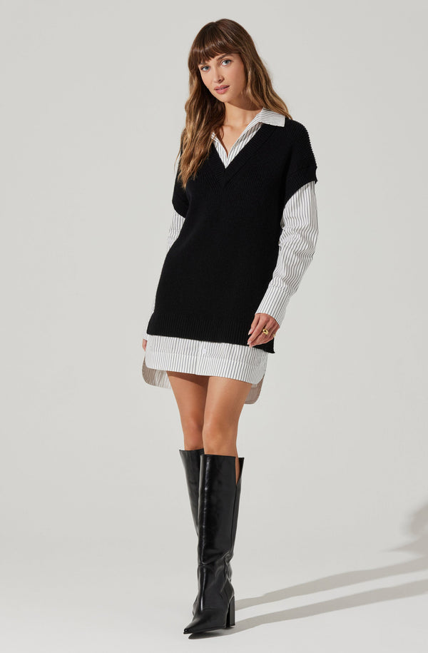 Astr The Label Ishilly Layered Sweater Dress