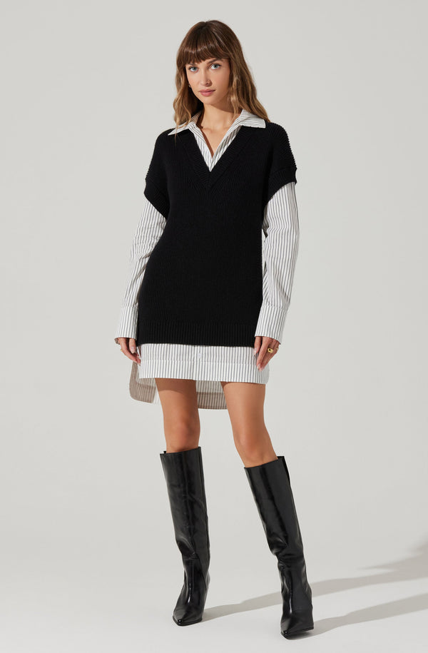 astr the label Ishilly Layered Sweater Dress