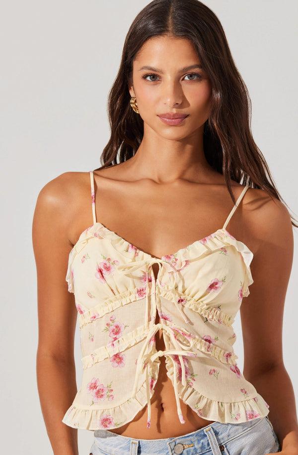 astr the label Islah Floral Tie-Front Top