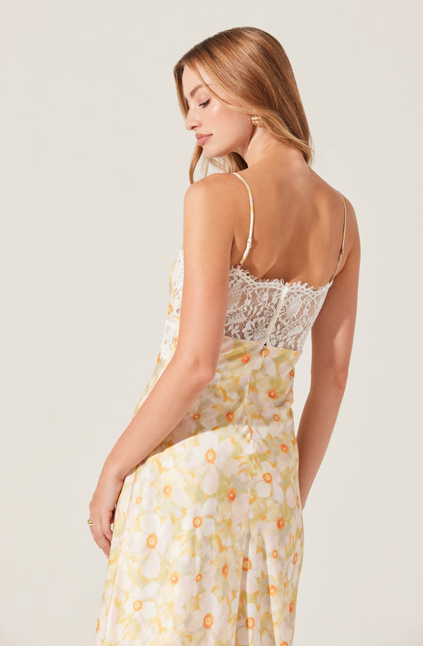 Astr The Label Ivanna Floral Lace Maxi Dress