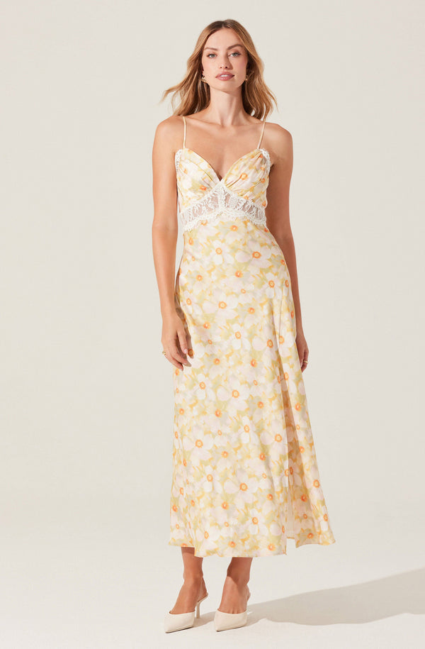Astr The Label Ivanna Floral Lace Maxi Dress