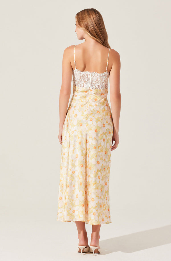 Astr The Label Ivanna Floral Lace Maxi Dress