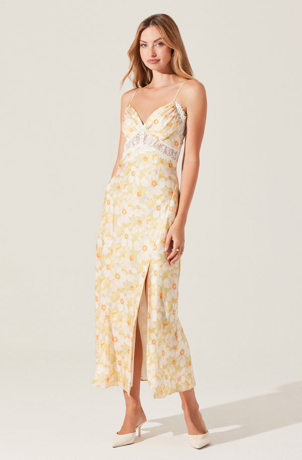 astr the label Ivanna Floral Lace Maxi Dress