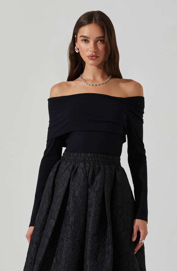 Astr The Label Jada Off Shoulder Top