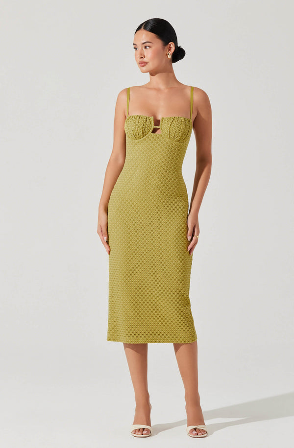 Astr The Label Jaida Bustier Bodycon Midi Dress