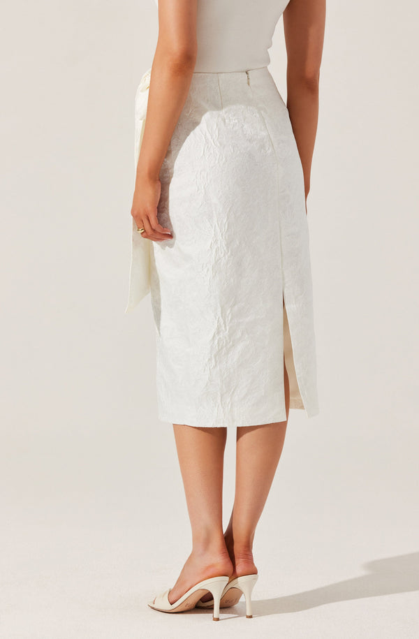 Astr The Label Jazmine Floral Jacquard Midi Skirt