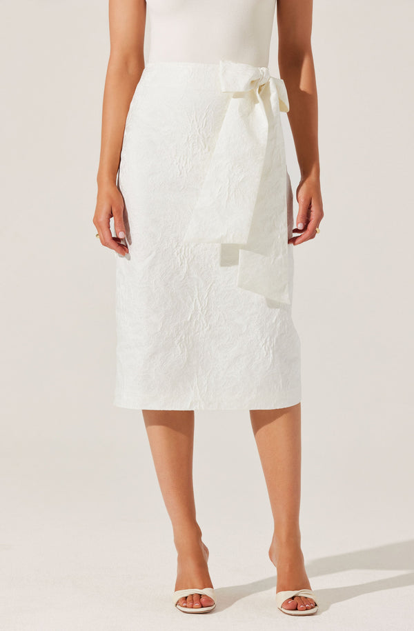 astr the label Jazmine Floral Jacquard Midi Skirt