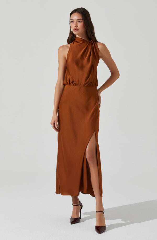 astr the label Jelyn Satin Midi Dress