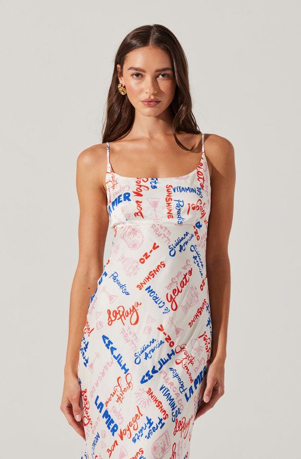 Astr The Label Joan Satin Midi Dress