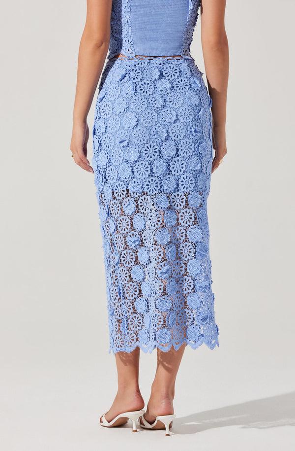 Astr The Label Jonae Crochet Lace Midi Skirt