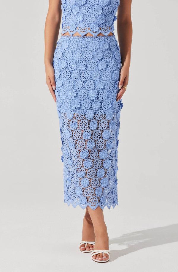 astr the label Jonae Crochet Lace Midi Skirt