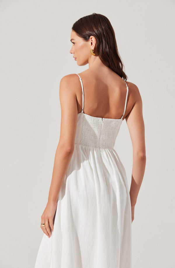 Astr The Label Kaidi Embroidered Midi Dress