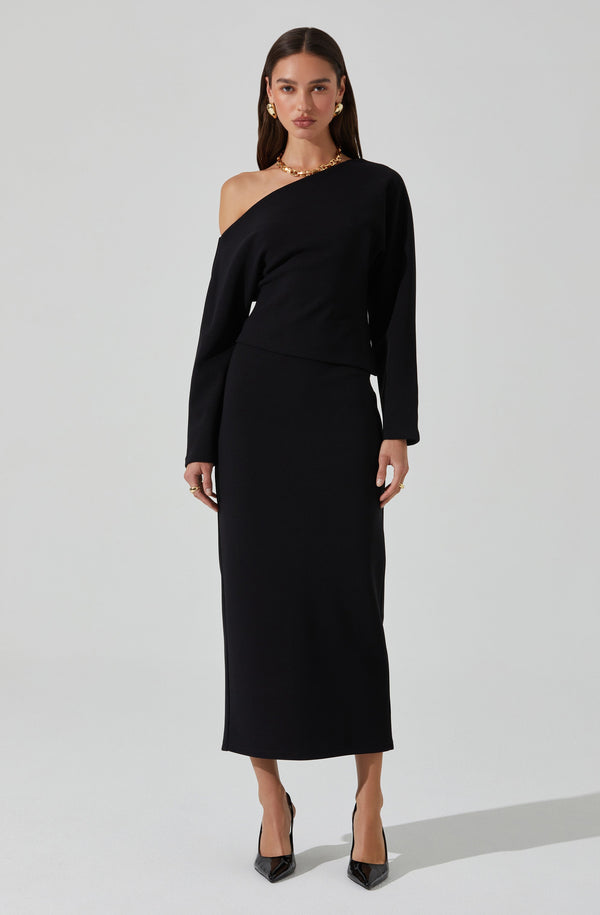 Astr The Label Kana Off Shoulder Asymmetric Top