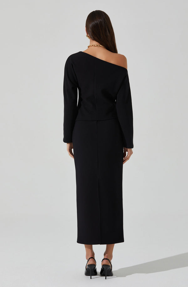 Astr The Label Kana Off Shoulder Asymmetric Top