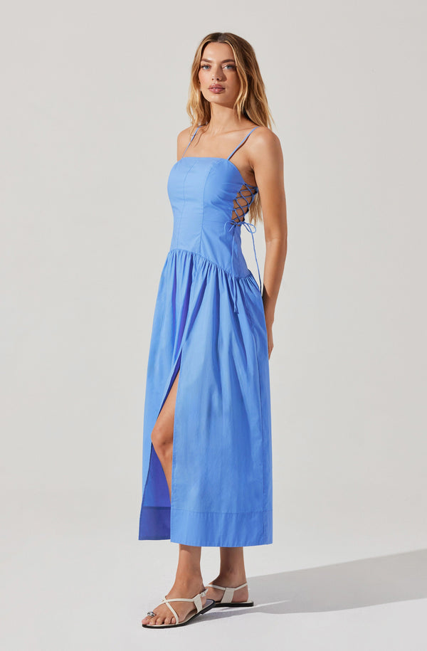 Astr The Label Karah Drop Waist Cutout Dress