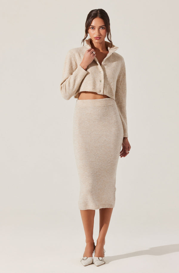 Astr The Label Karsyn Knit Midi Skirt