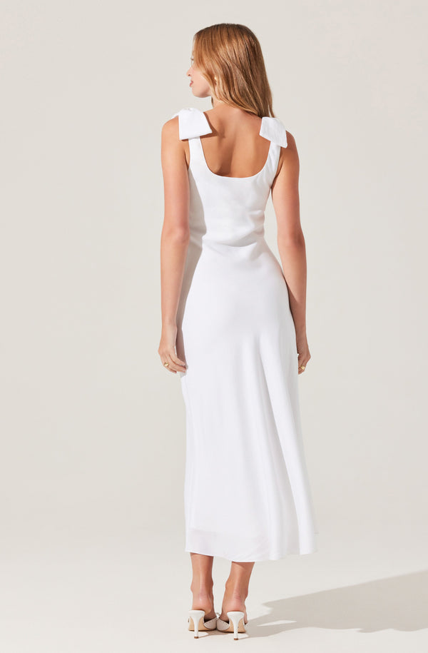 Astr The Label Kateleya Bow Detail Midi Dress