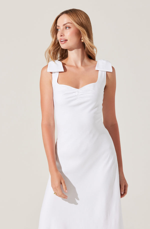 Astr The Label Kateleya Bow Detail Midi Dress