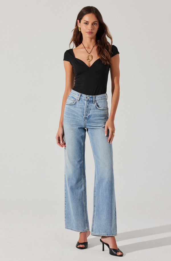 Astr The Label Keela Cap Sleeve Bodysuit